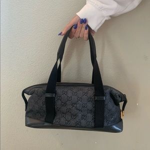Vintage Gucci GG Logo Denim Canvas Mini Purse